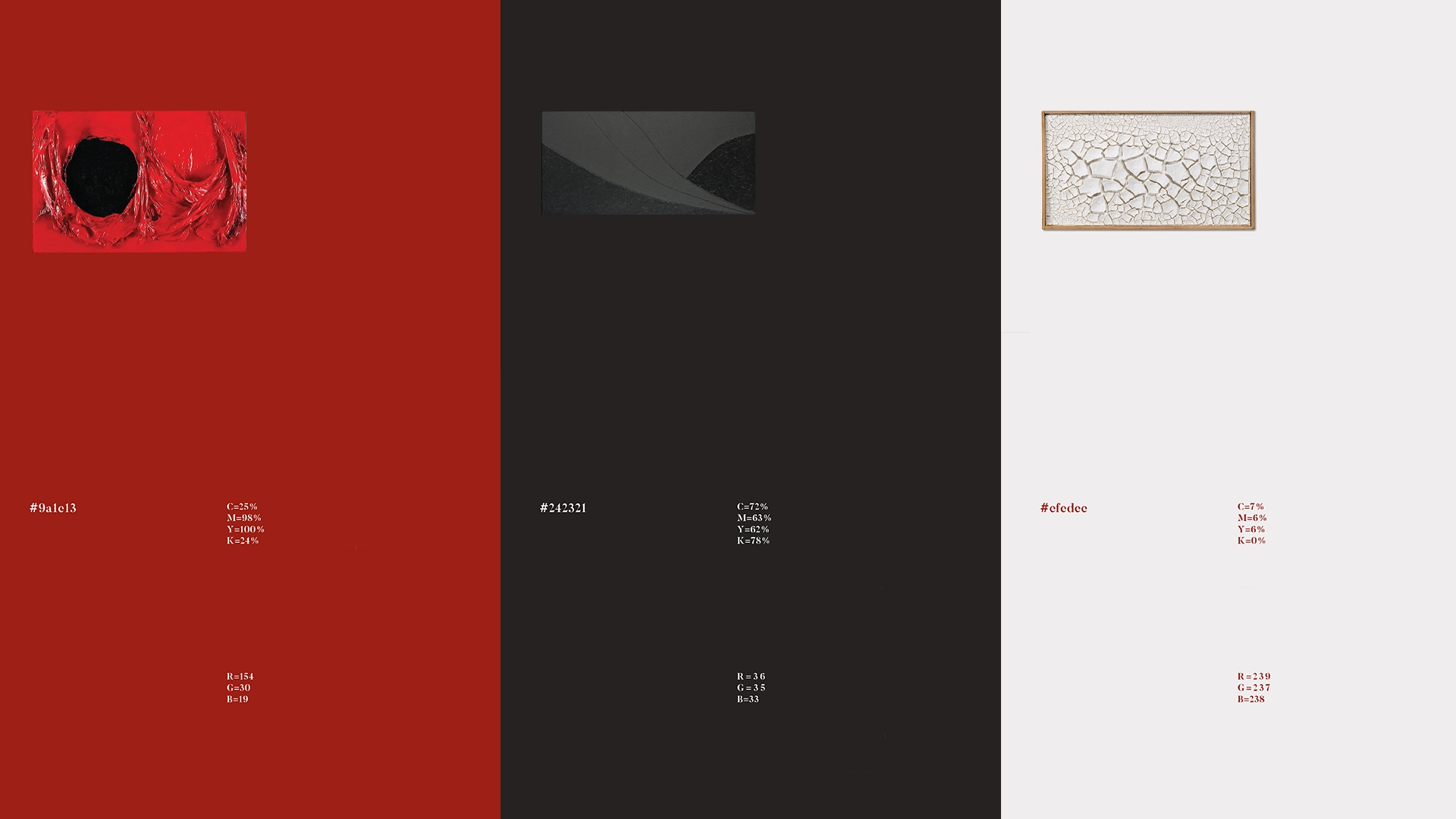 Colour palette for the Città di Castello visual identity