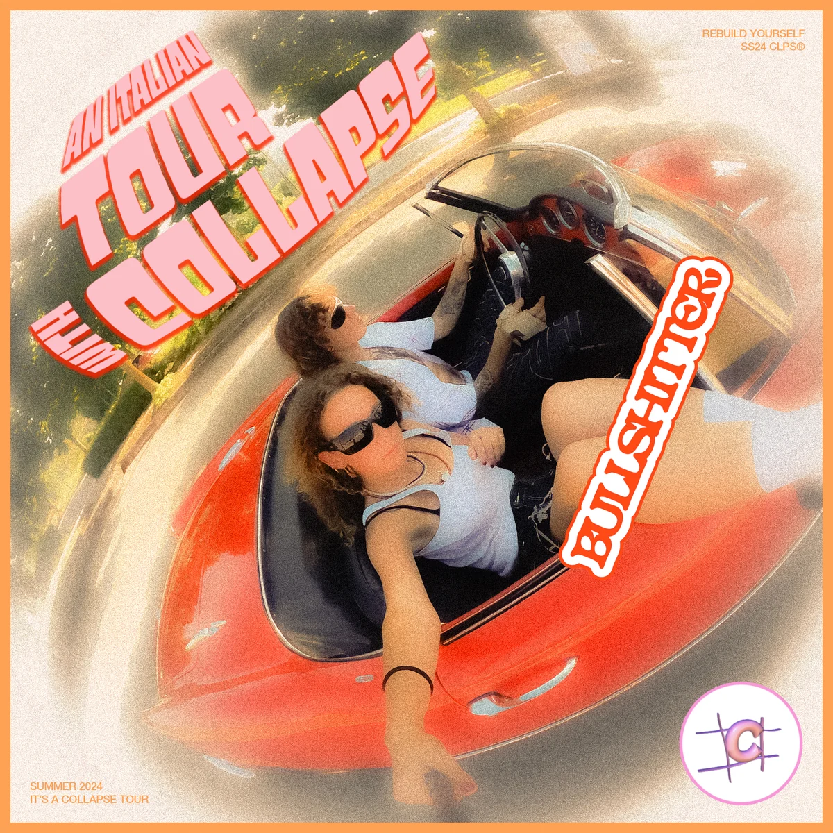 Original Tour Collapse cover with overhead roadster photography