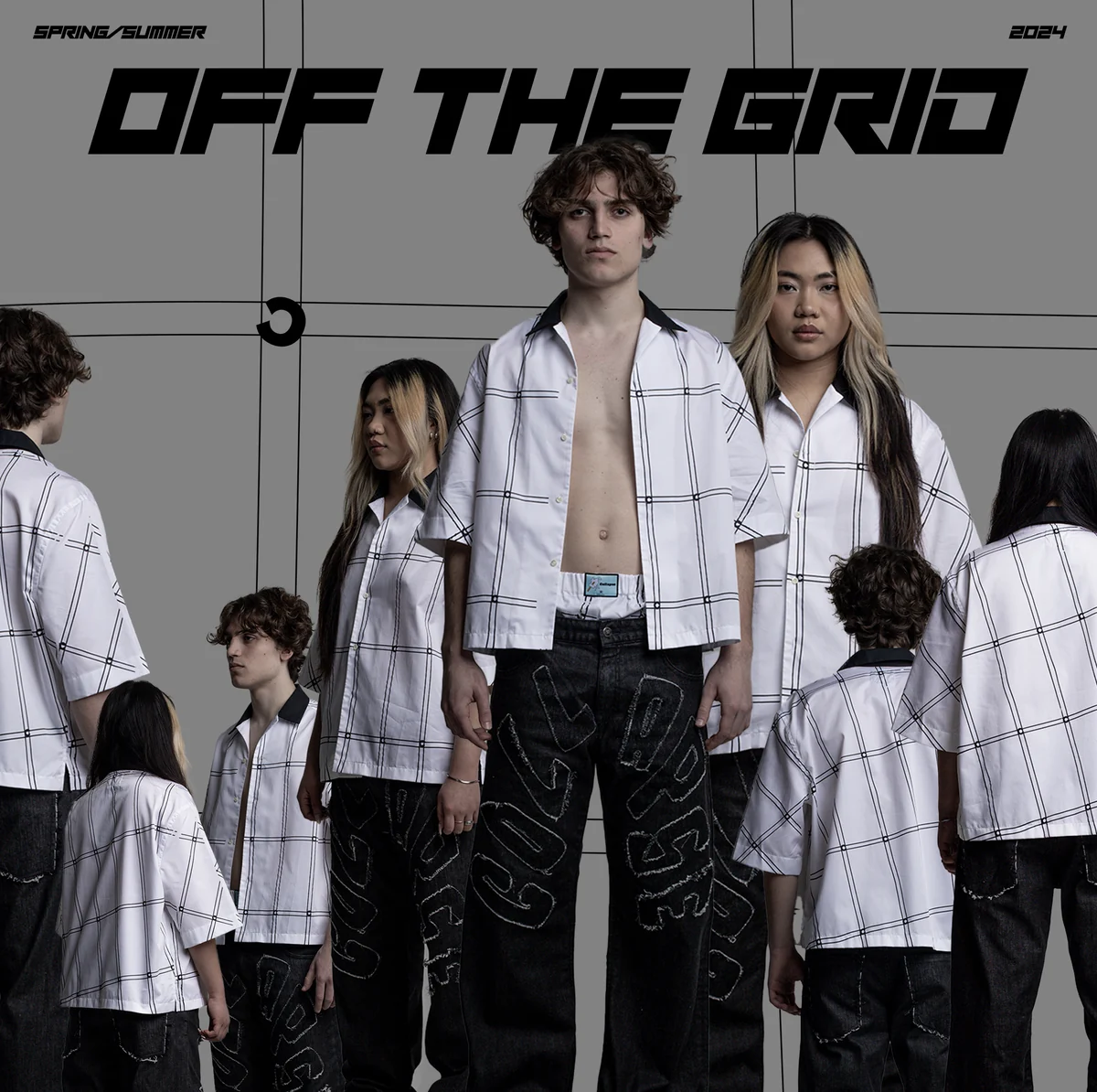 Original Off the Grid composition with graphic shirts
