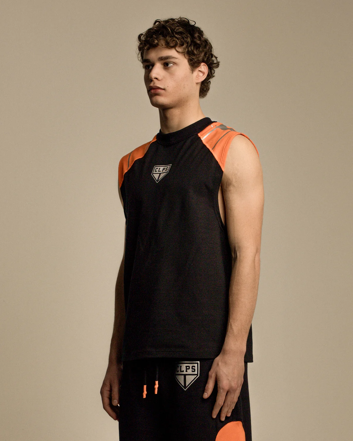 Black and orange COLLAPSE sports vest