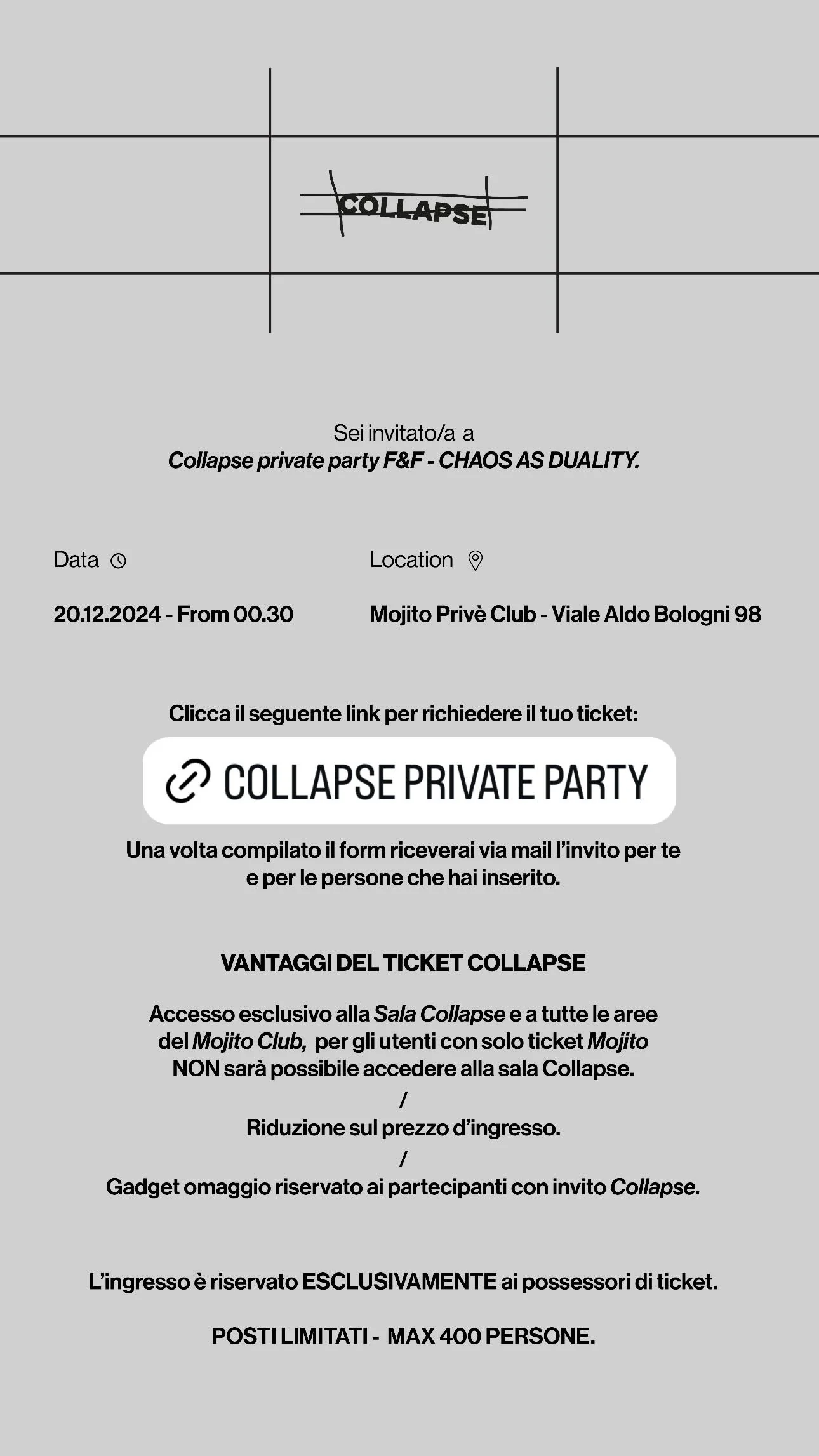 Original Chaos as Duality invitation with registration instructions