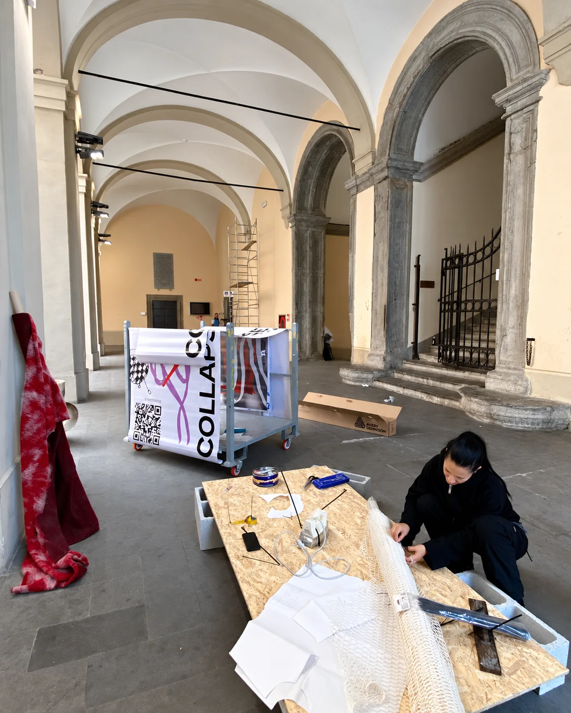 Material work and preparation of the exhibition graphics